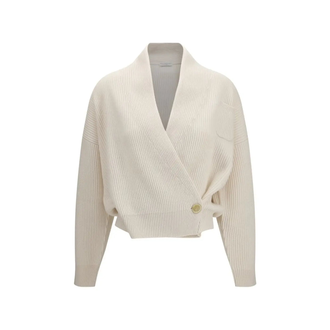 Brunello Cucinelli Beige Cashmere Cardigan