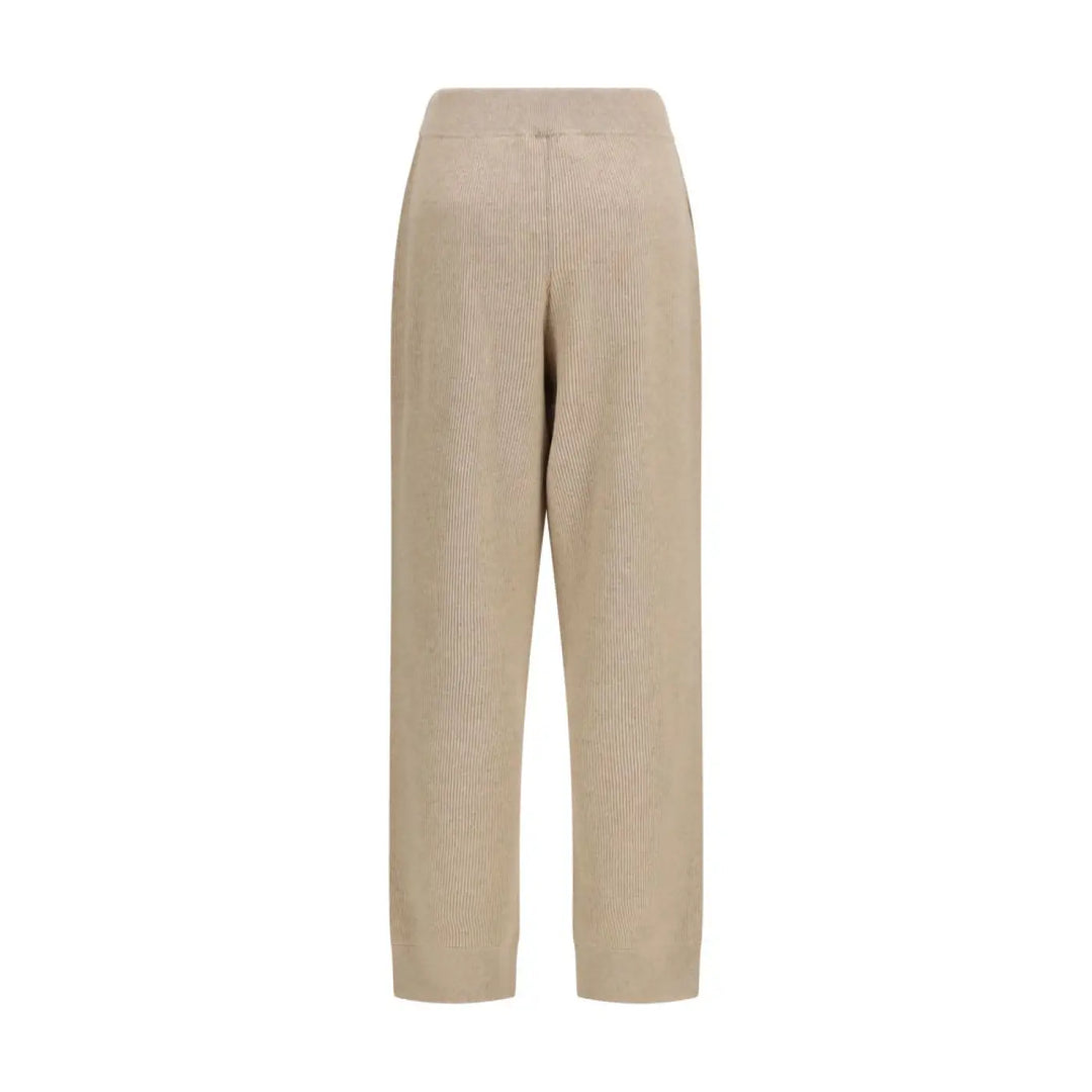 Brunello Cucinelli Beige Cashmere Casual Pants