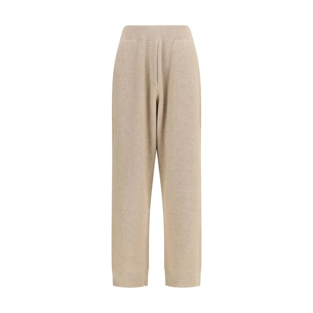 Brunello Cucinelli Beige Cashmere Casual Pants
