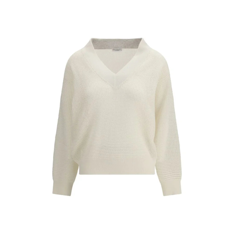 Brunello Cucinelli Beige Cashmere Sweater