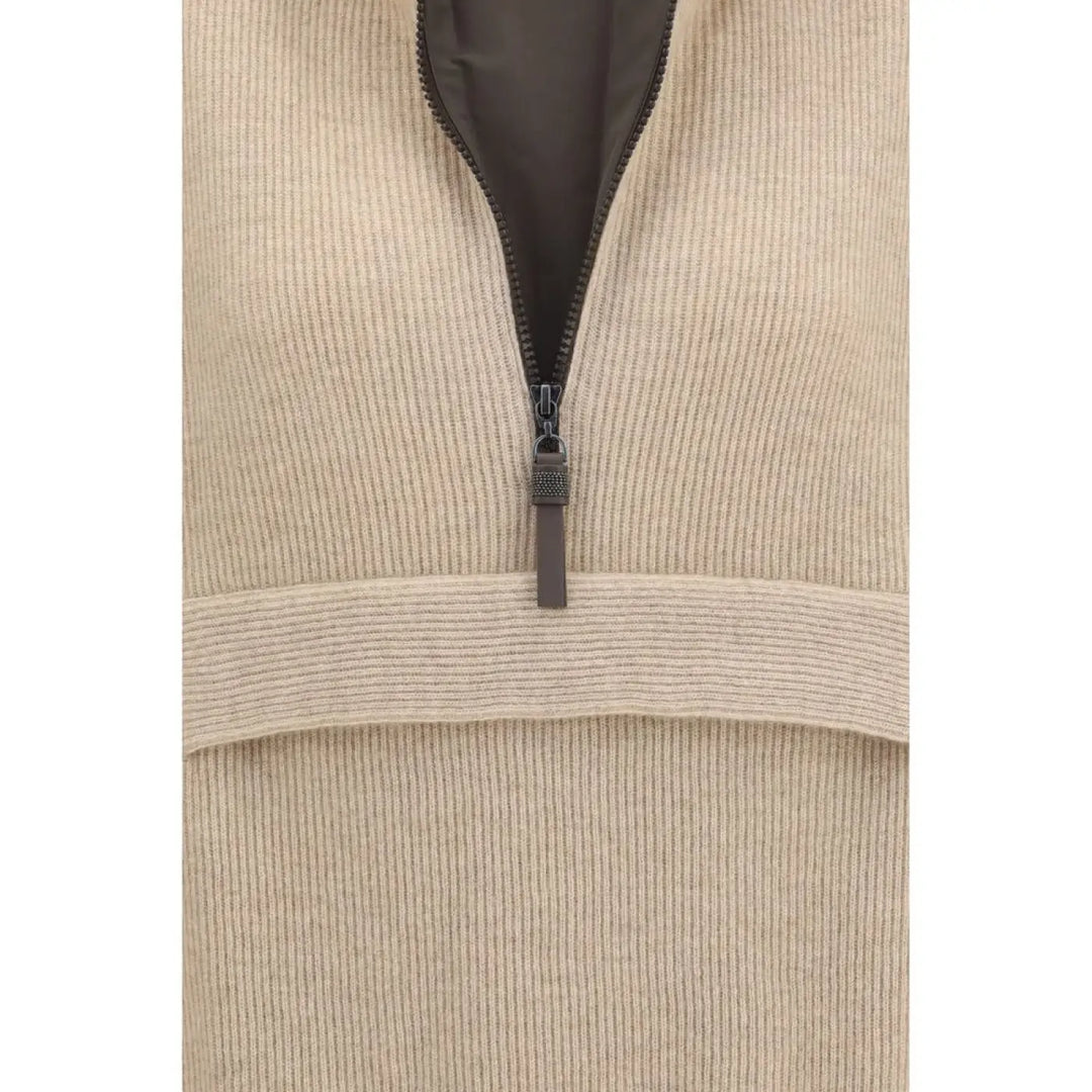Brunello Cucinelli Beige Cashmere Sweatshirt