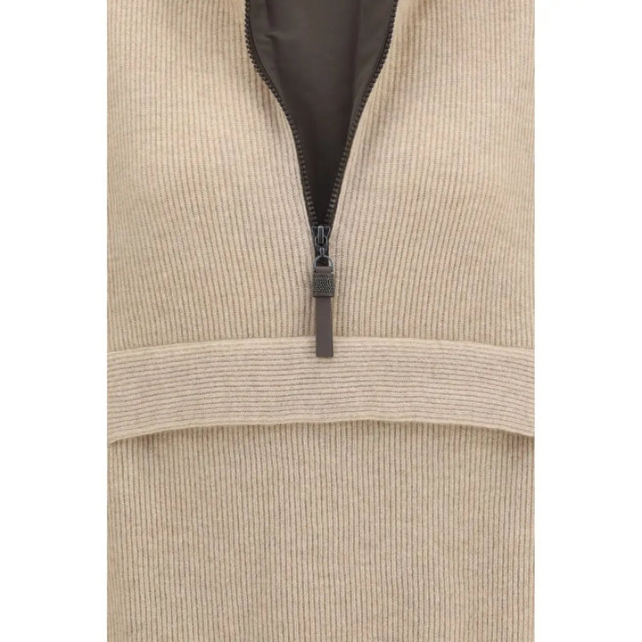 Brunello Cucinelli Beige Cashmere Sweatshirt