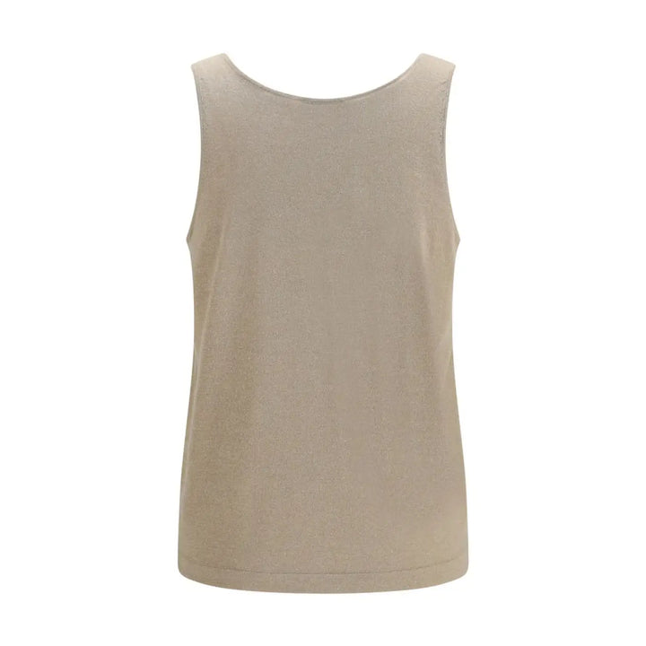 Brunello Cucinelli Beige Cashmere Tank Tops