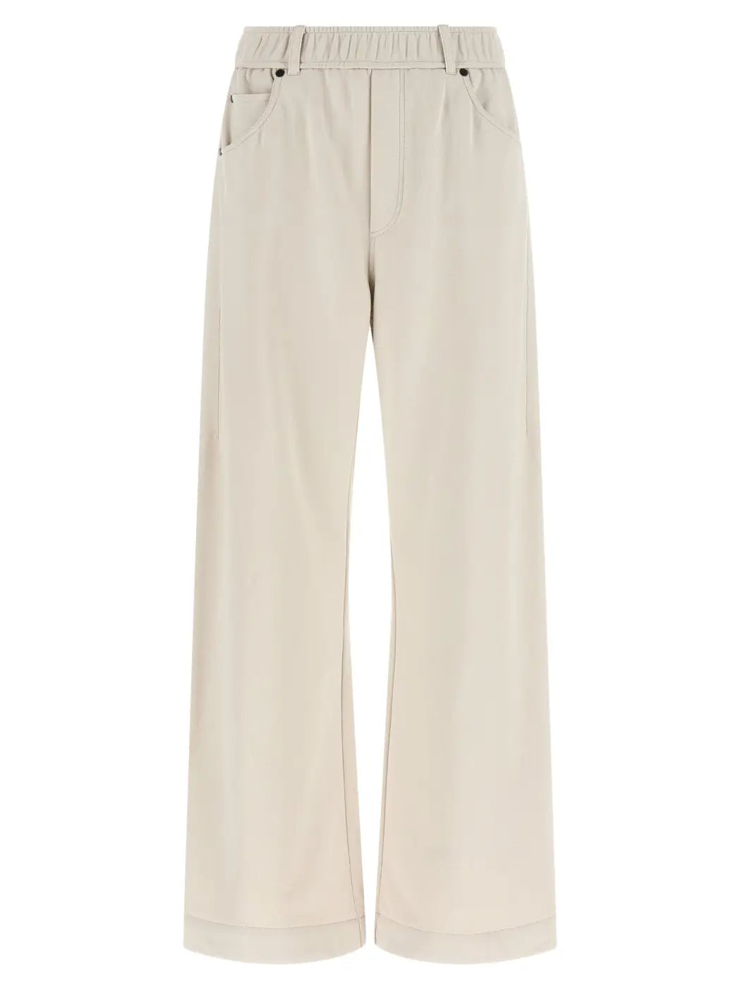 Brunello Cucinelli Beige Cotton Athletic Pants