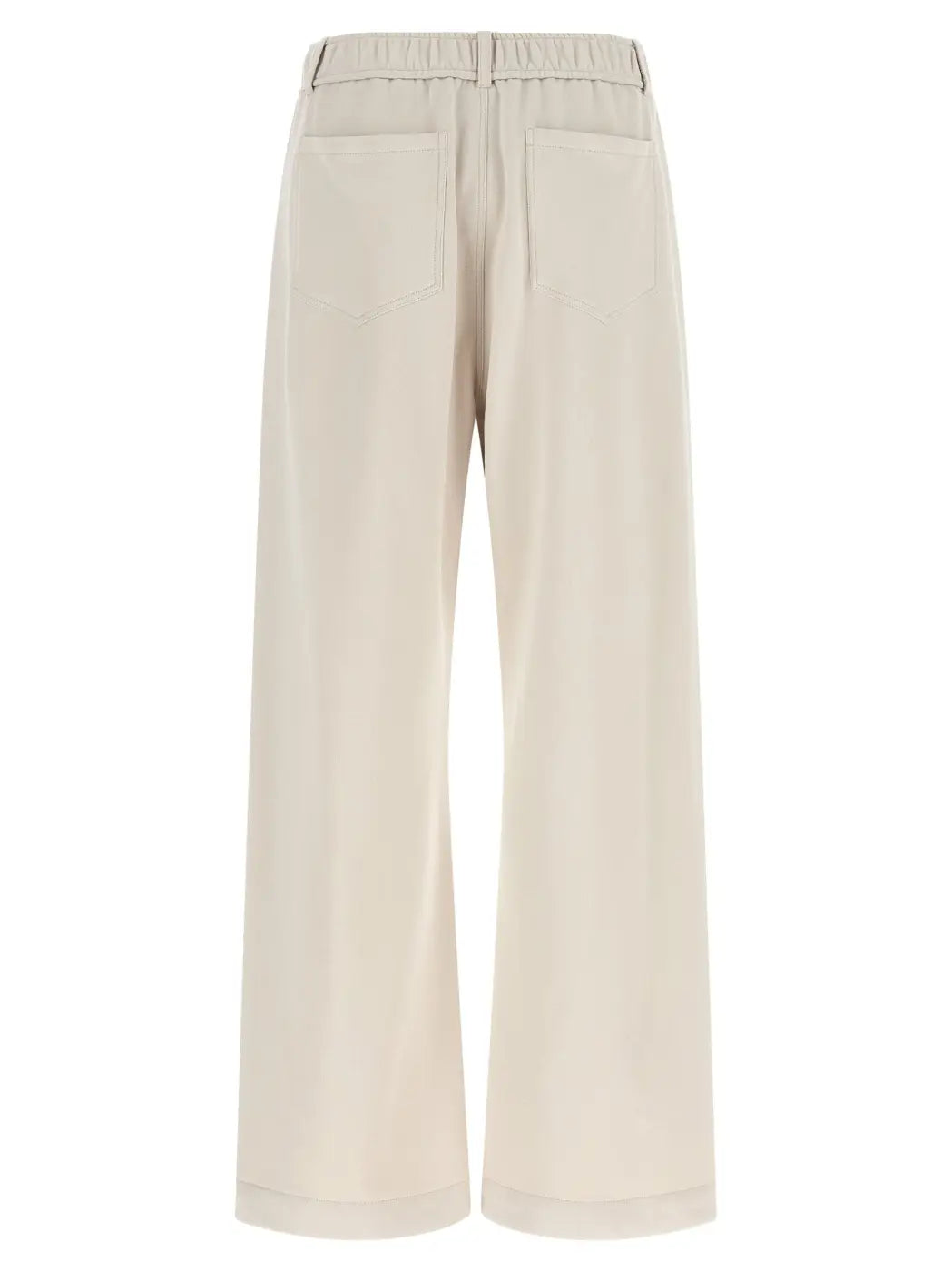 Brunello Cucinelli Beige Cotton Athletic Pants
