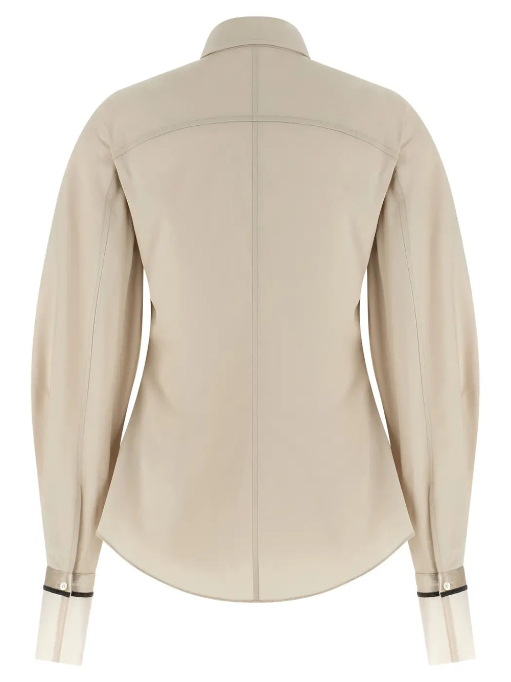 Brunello Cucinelli Beige Cotton Blouse
