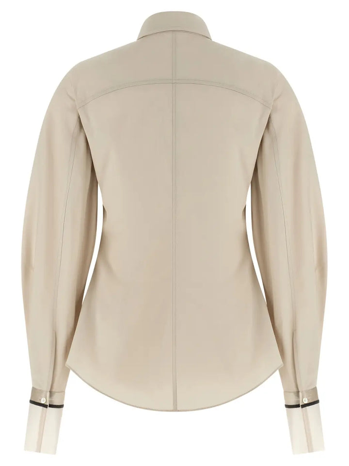 Brunello Cucinelli Beige Cotton Blouse