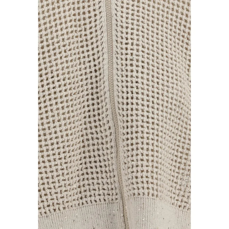 Brunello Cucinelli Beige Cotton Cardigan