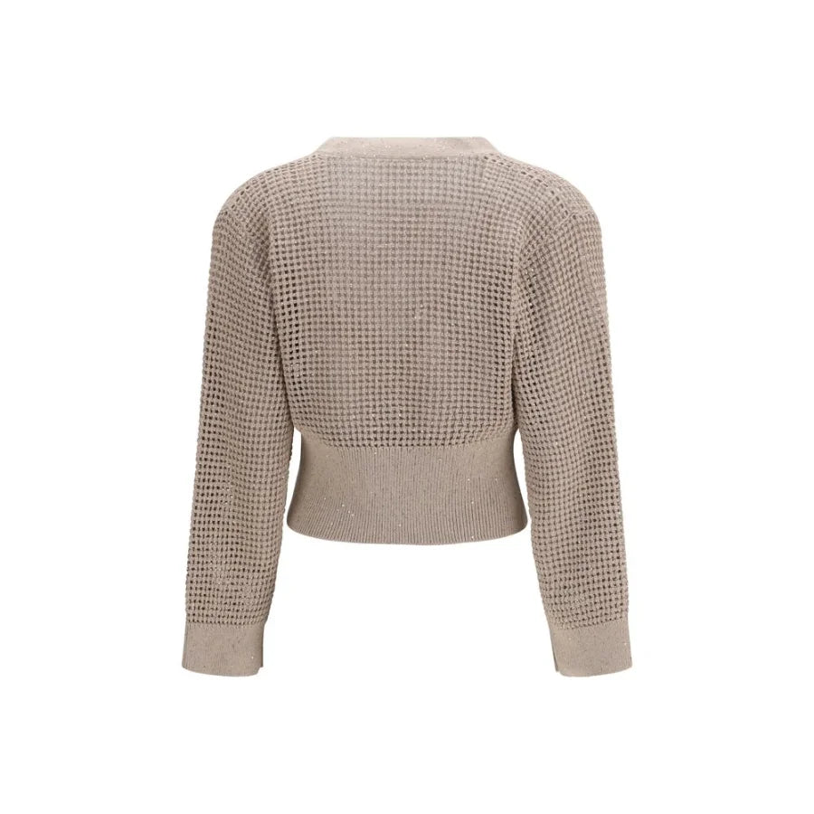 Brunello Cucinelli Beige Cotton Cardigan