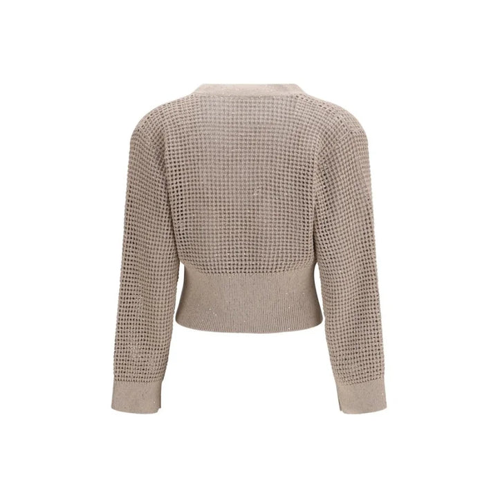 Brunello Cucinelli Beige Cotton Cardigan