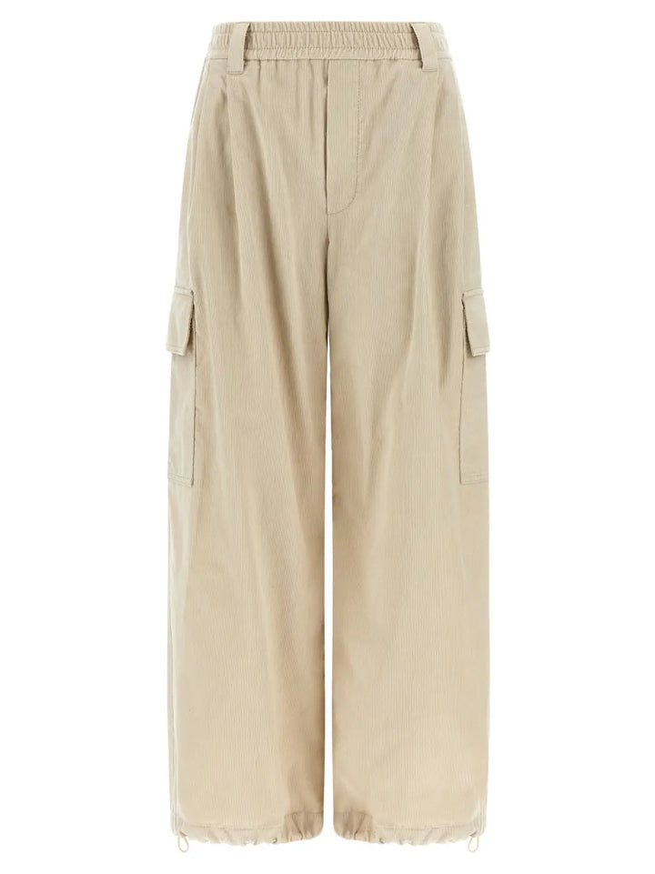 Brunello Cucinelli Beige Cotton Cargo Pants