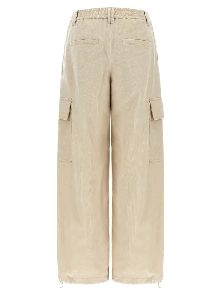 Brunello Cucinelli Beige Cotton Cargo Pants