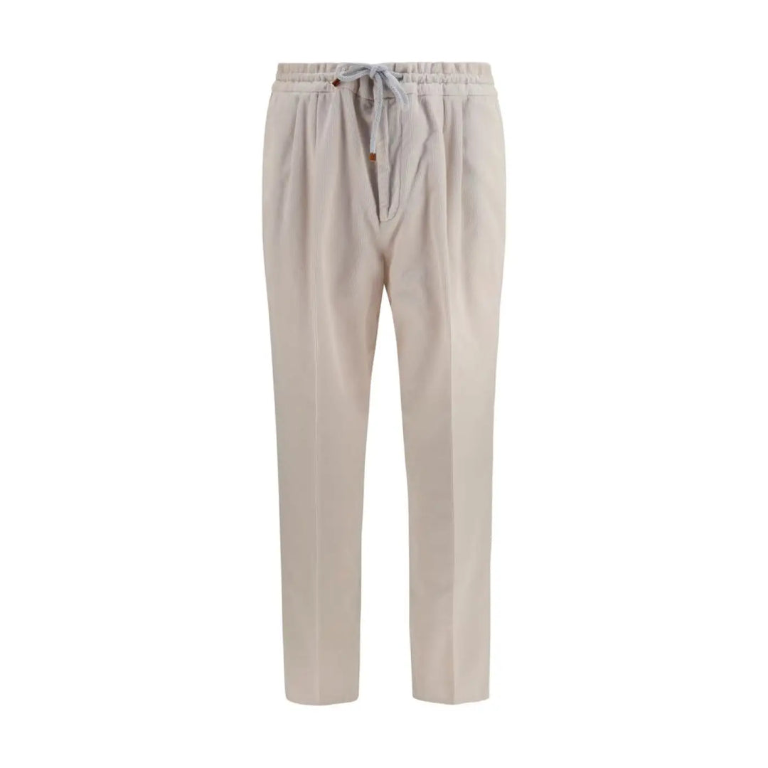 Brunello Cucinelli Beige Cotton Casual Pants