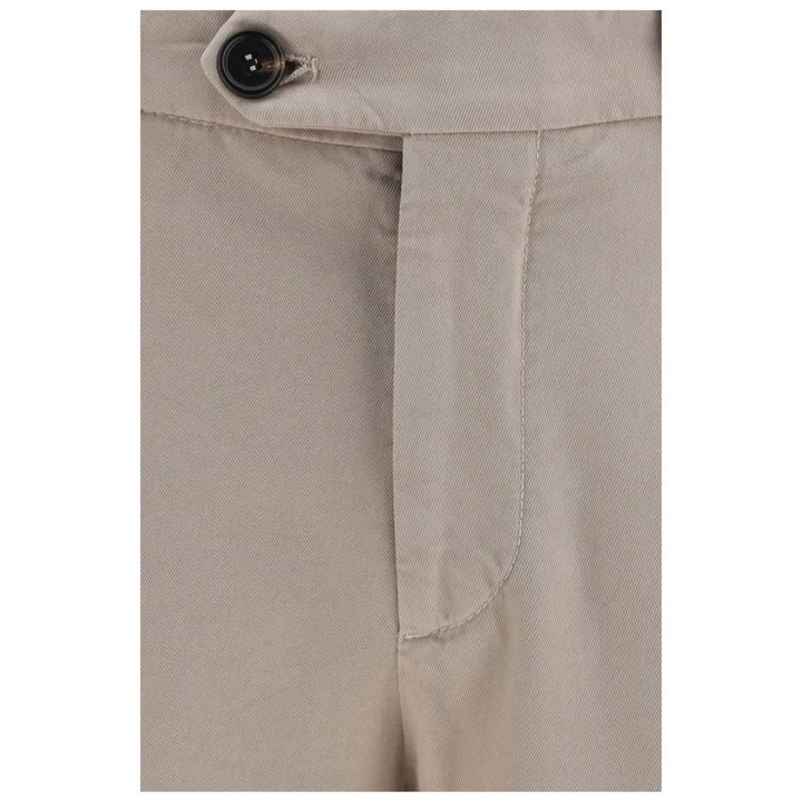 Brunello Cucinelli Beige Cotton Casual Pants
