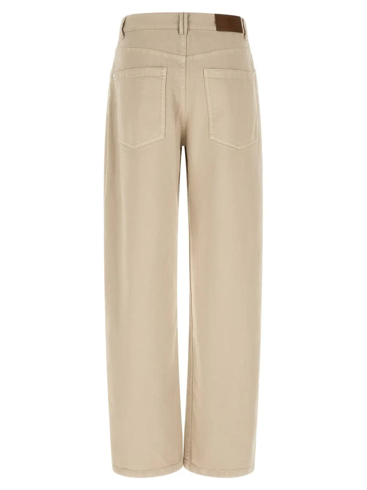 Brunello Cucinelli Beige Cotton Casual Pants
