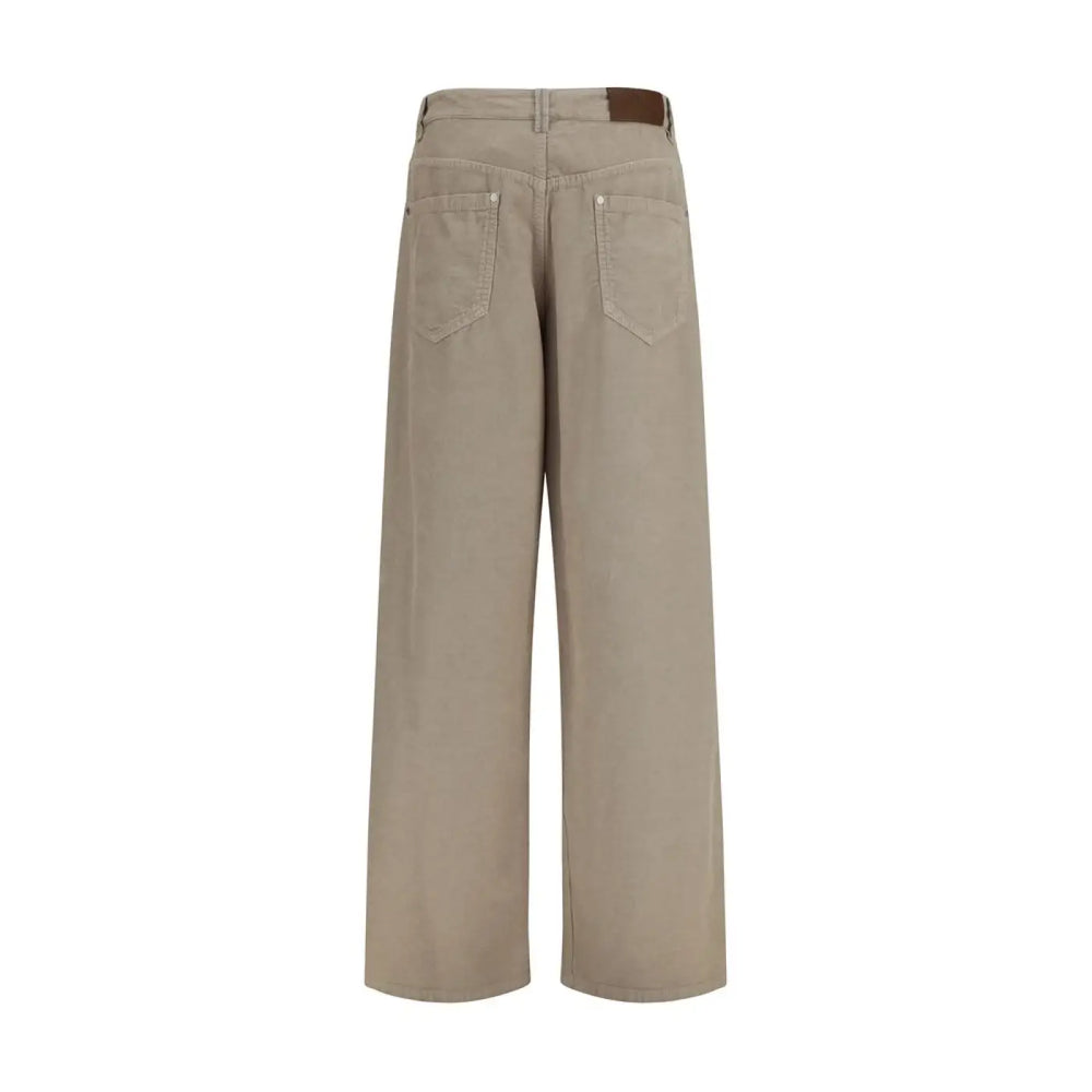 Brunello Cucinelli Beige Cotton Casual Pants