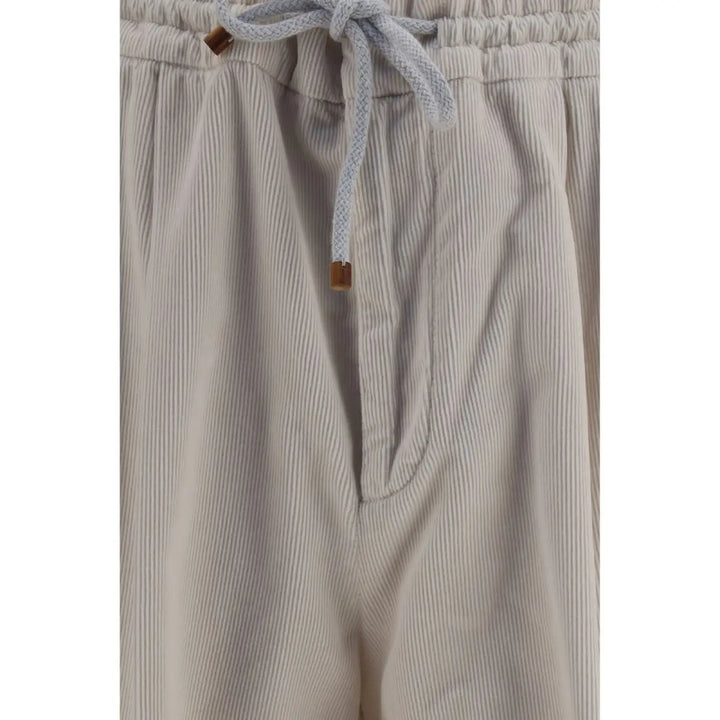 Brunello Cucinelli Beige Cotton Casual Pants