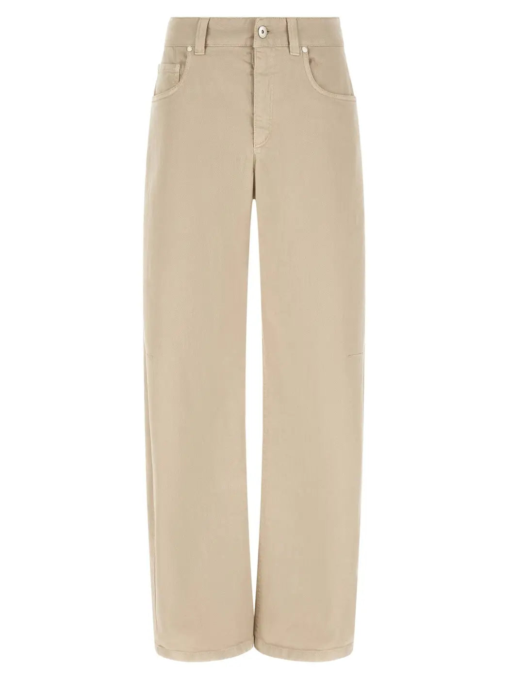 Brunello Cucinelli Beige Cotton Casual Pants