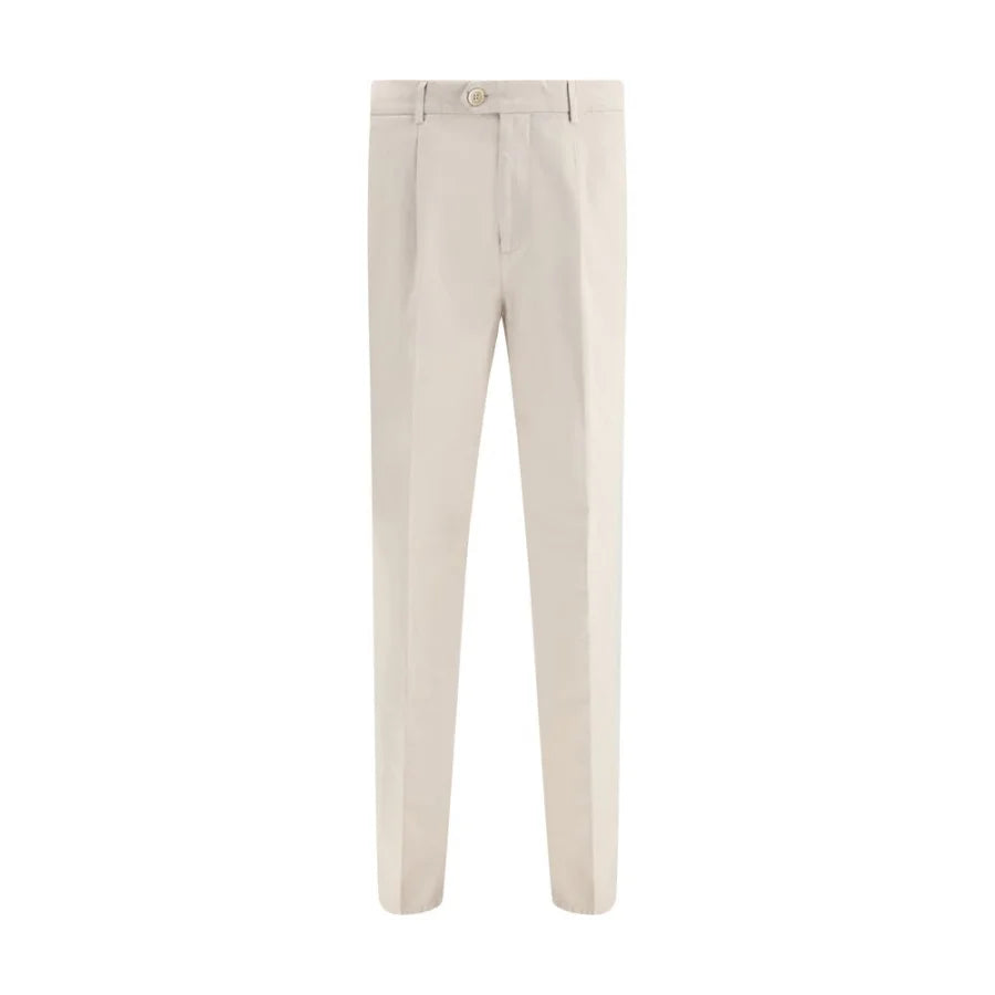 Brunello Cucinelli Beige Cotton Casual Pants