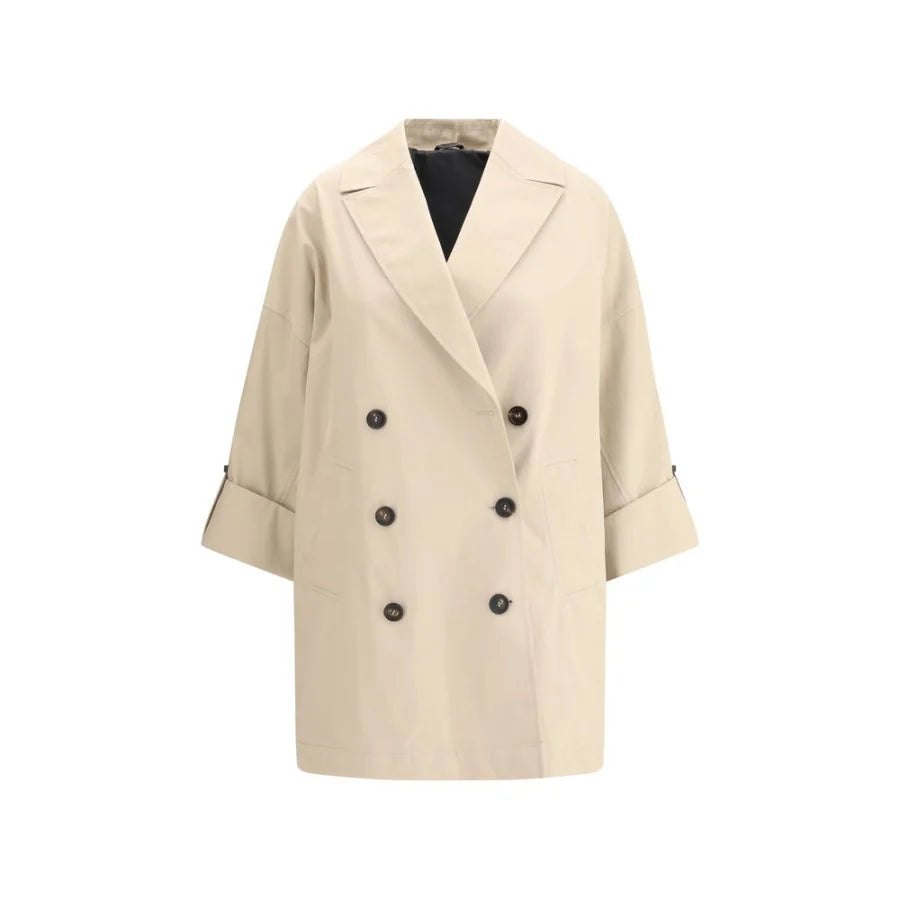 Brunello Cucinelli Beige Cotton Coat