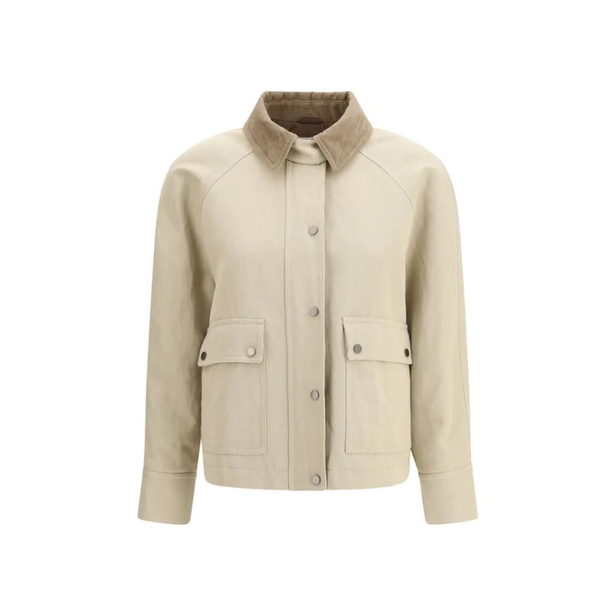 Brunello Cucinelli Beige Cotton Coat