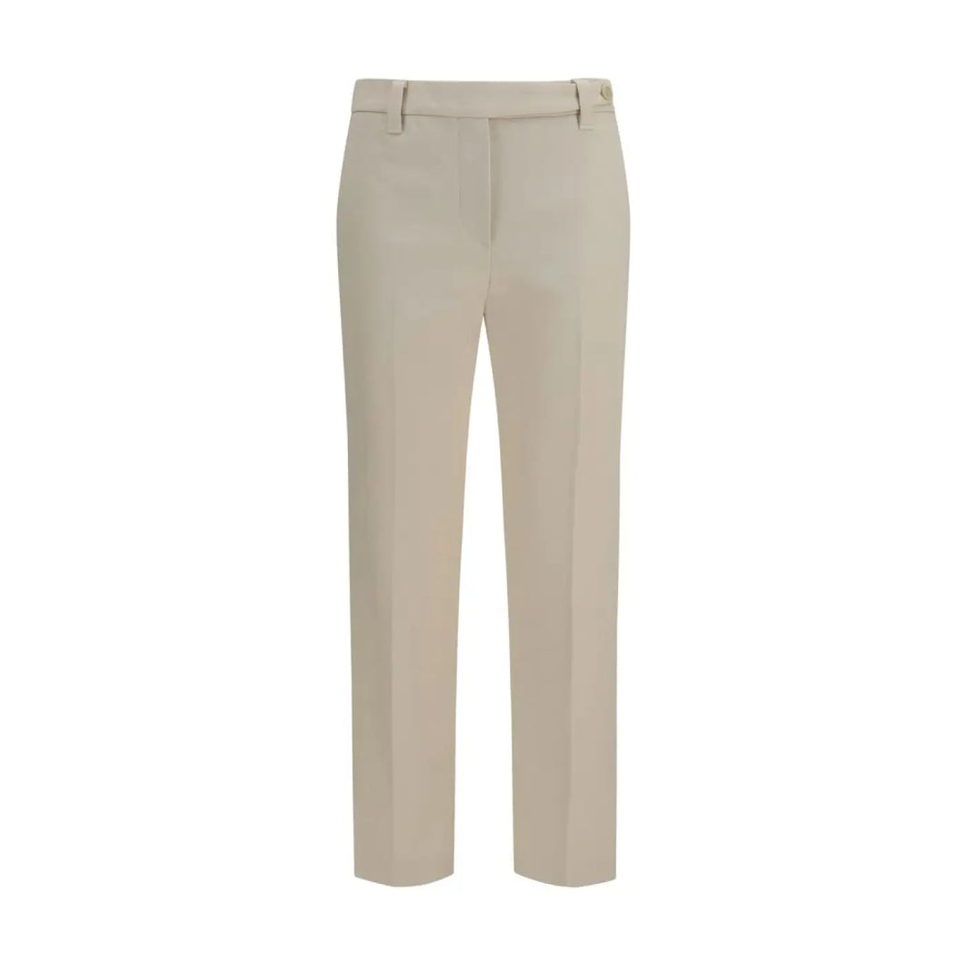 Brunello Cucinelli Beige Cotton Dress Pants