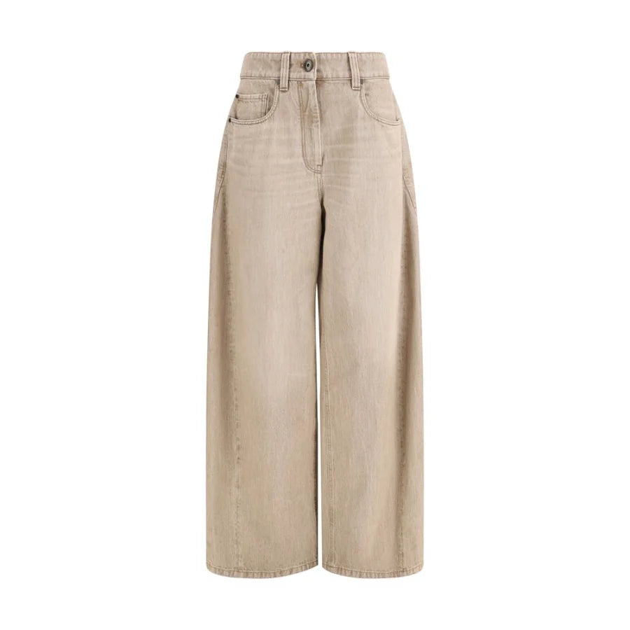 Brunello Cucinelli Beige Cotton Jeans Denim