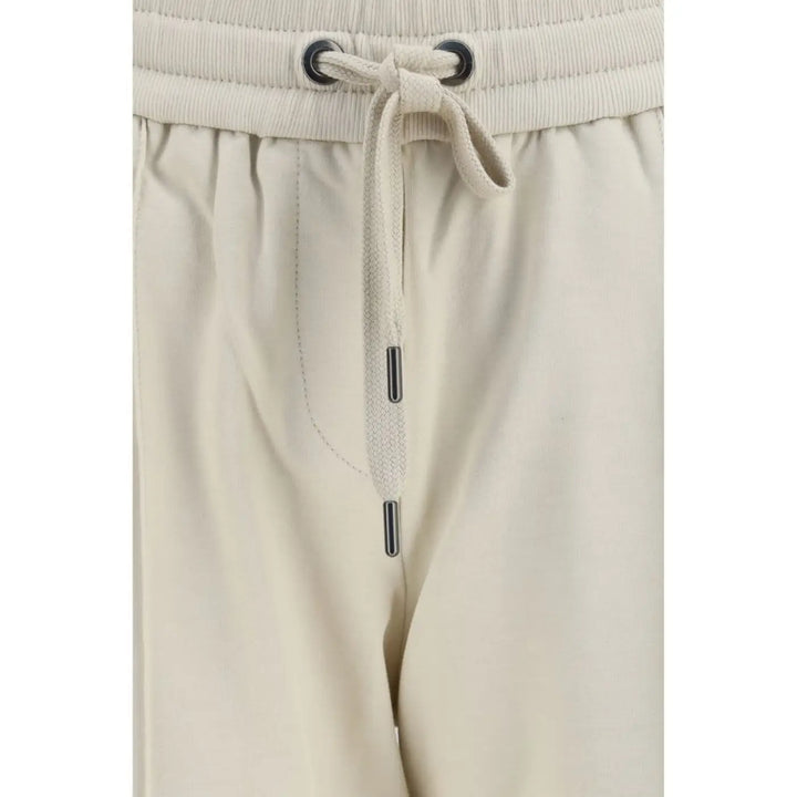 Brunello Cucinelli Beige Cotton Joggers (workout Pants)