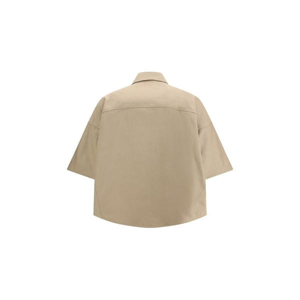 Brunello Cucinelli Shirts - Beige Cotton Shortsleeve Shirt