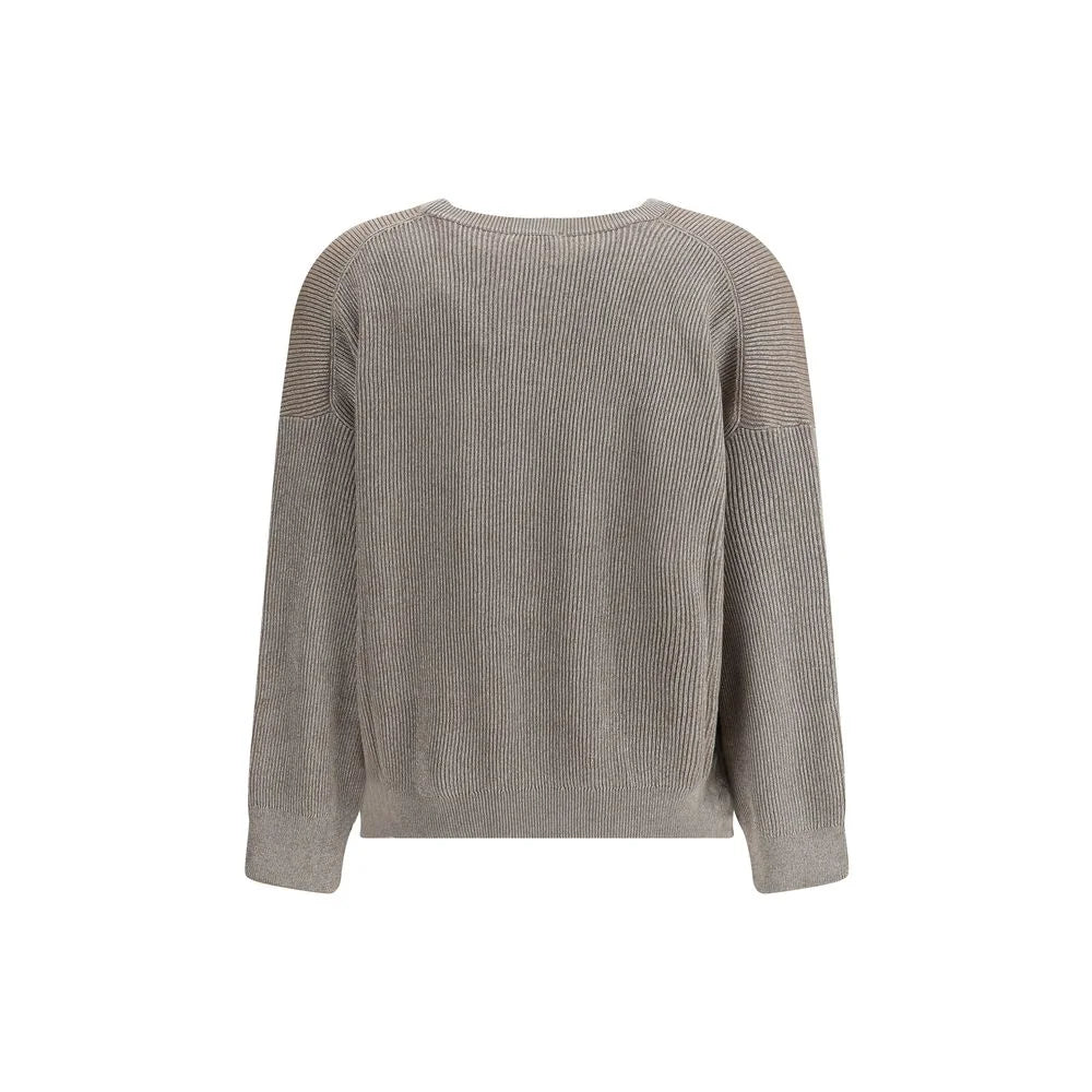 Brunello Cucinelli Beige Cotton Sweatshirt