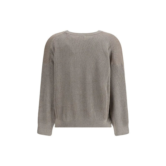 Brunello Cucinelli Beige Cotton Sweatshirt