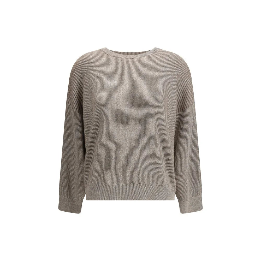 Brunello Cucinelli Beige Cotton Sweatshirt