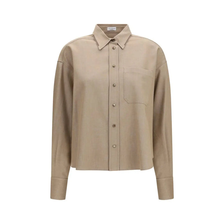 Brunello Cucinelli Beige Denim Shirt