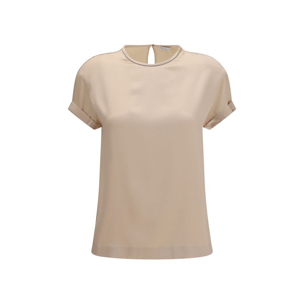 Brunello Cucinelli Blouses - Women’s Beige Elastane Blouse