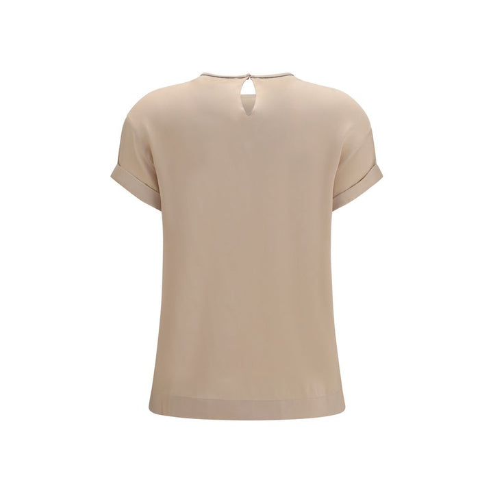 Brunello Cucinelli Blouses - Women’s Beige Elastane Blouse