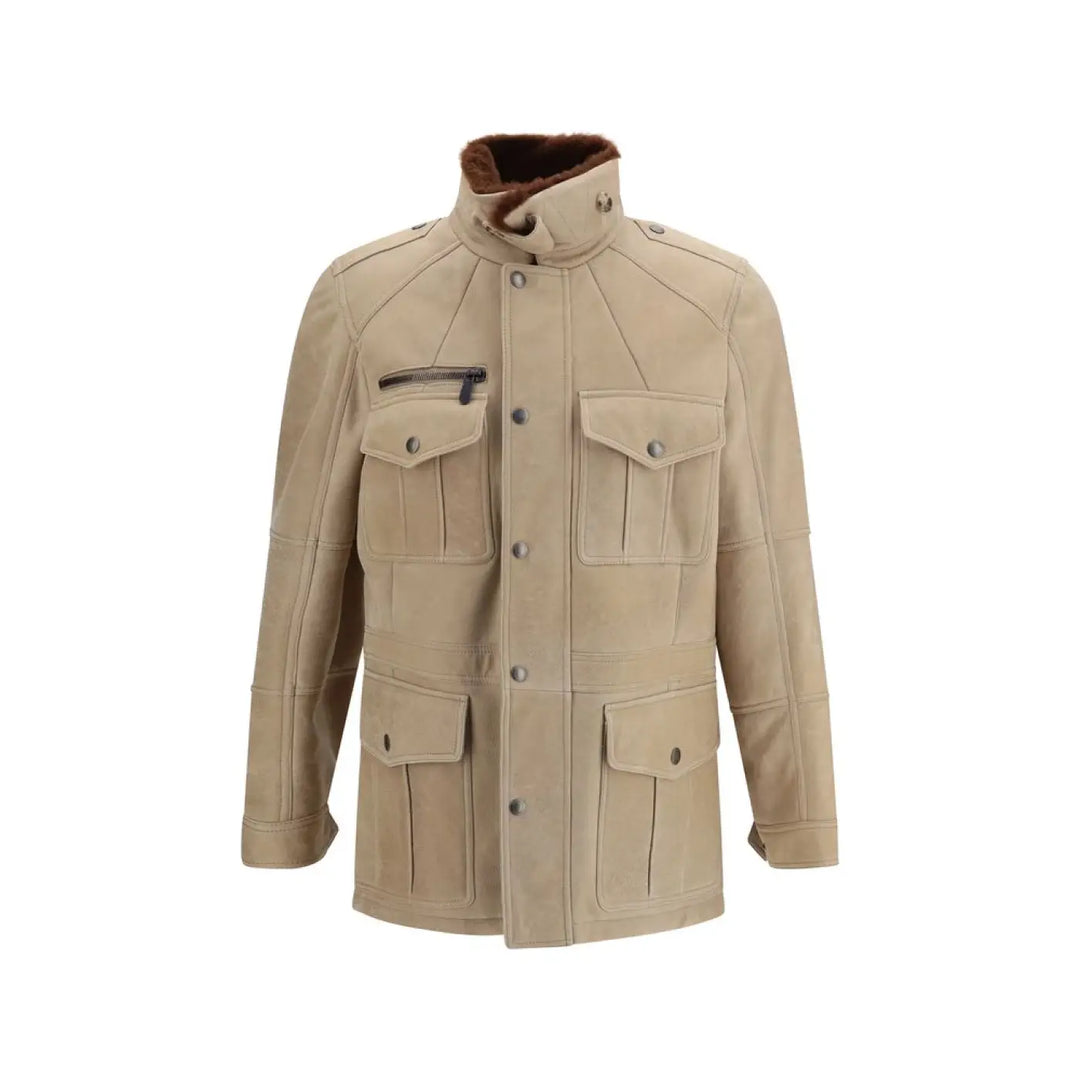 Brunello Cucinelli Beige Lambskin Full-length Jacket