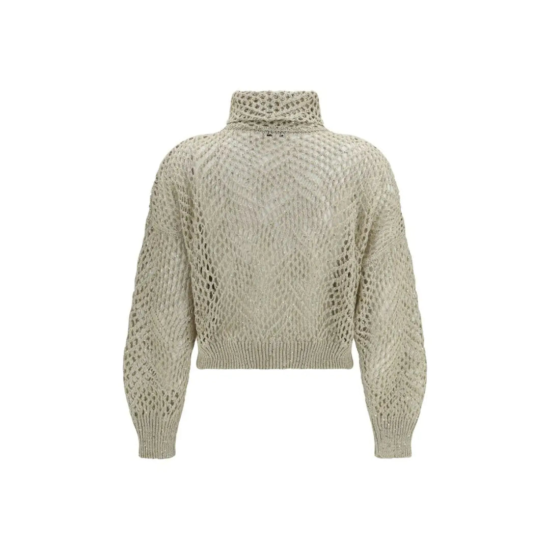 Brunello Cucinelli Beige Linen Cardigan
