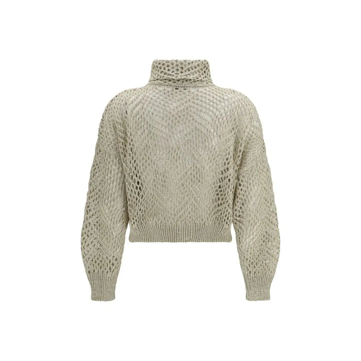 Brunello Cucinelli Beige Linen Cardigan
