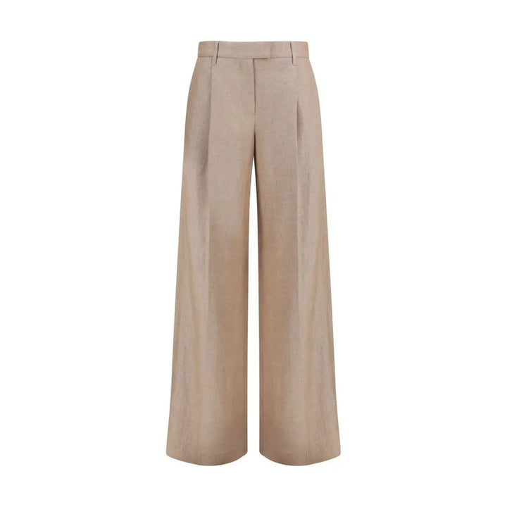 Brunello Cucinelli Beige Linen Casual Pants