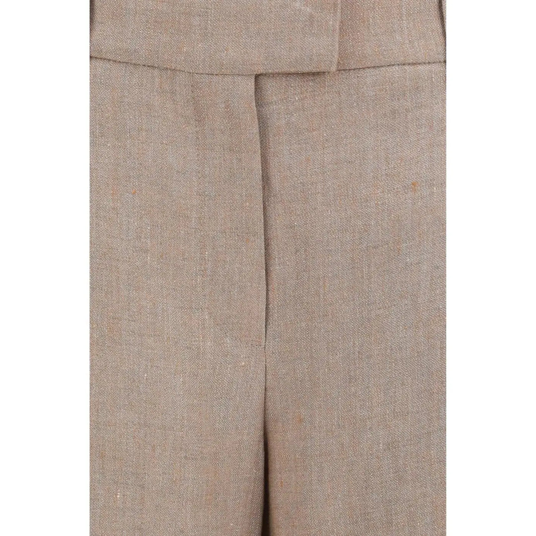 Brunello Cucinelli Beige Linen Casual Pants