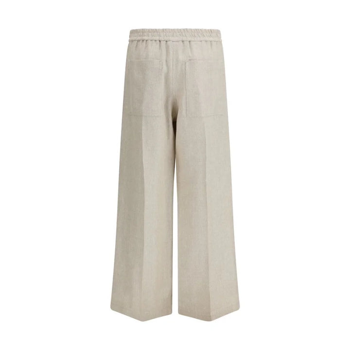 Brunello Cucinelli Beige Linen Casual Pants