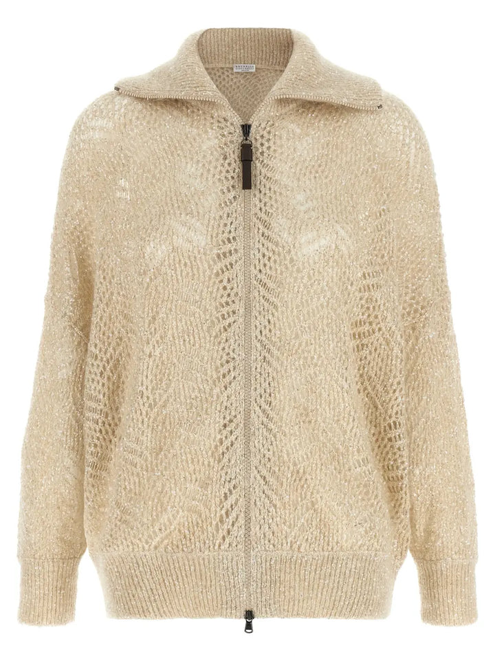 Brunello Cucinelli Beige Polyamide Cardigan