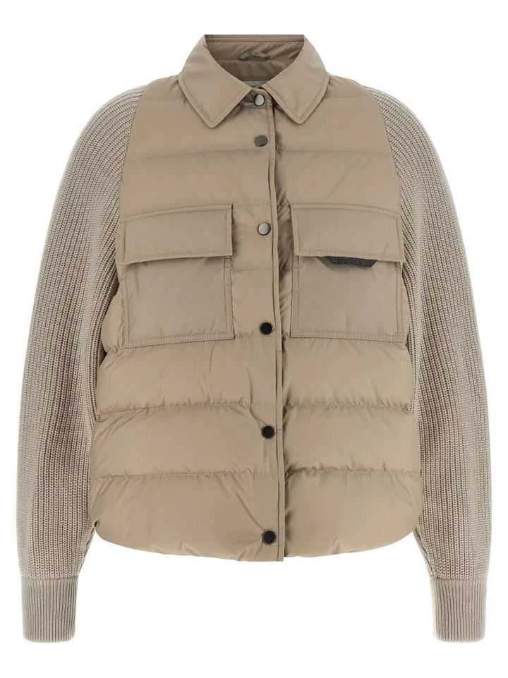Brunello Cucinelli Beige Polyester Shell Jacket