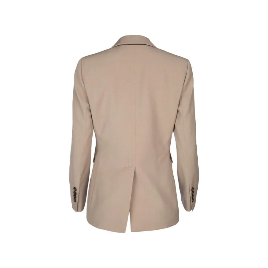 Brunello Cucinelli Beige Virgin Wool Coat
