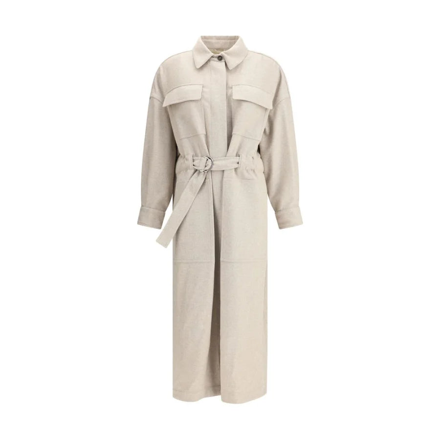 Brunello Cucinelli Beige Wool Coat