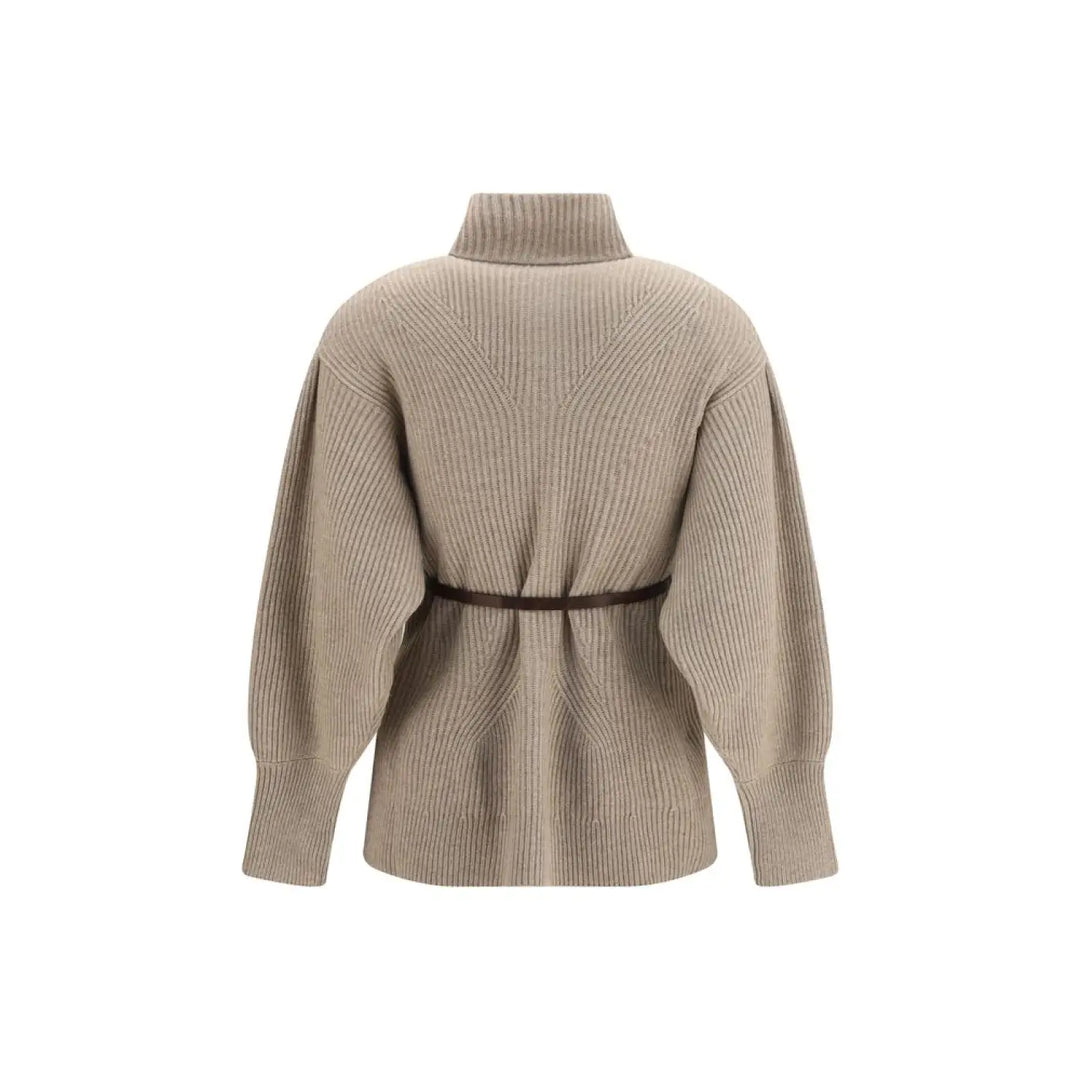 Brunello Cucinelli Beige Wool Oves Aries Cardigan