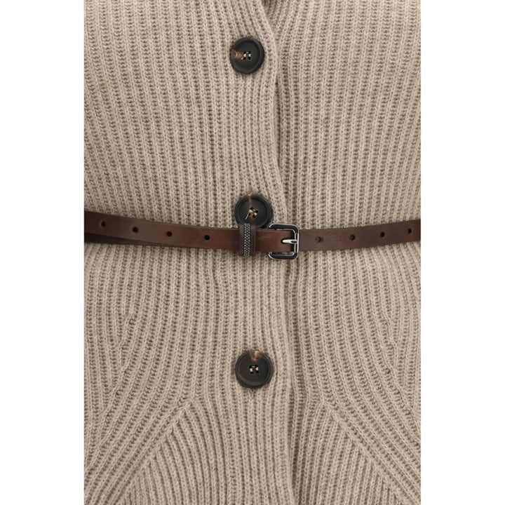 Brunello Cucinelli Beige Wool Oves Aries Cardigan