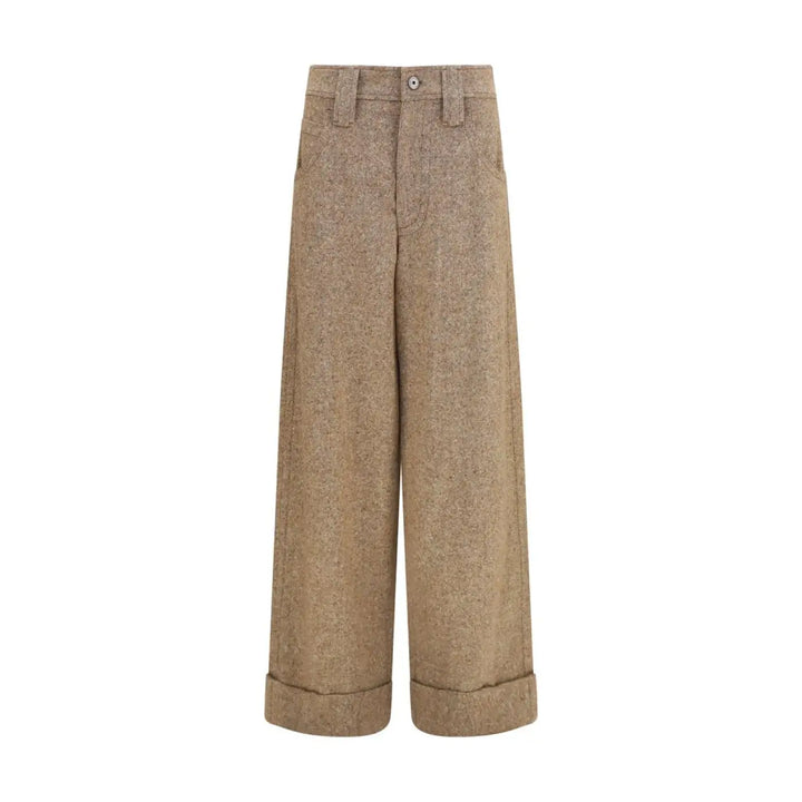 Brunello Cucinelli Beige Wool Oves Aries Casual Pants