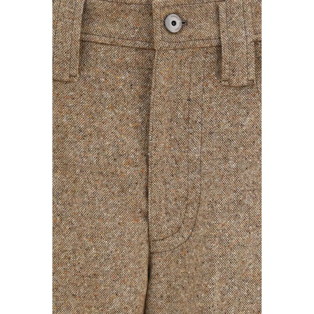 Brunello Cucinelli Beige Wool Oves Aries Casual Pants