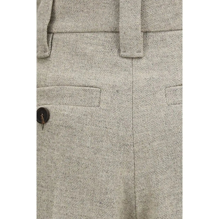 Brunello Cucinelli Beige Wool Oves Aries Dress Pants